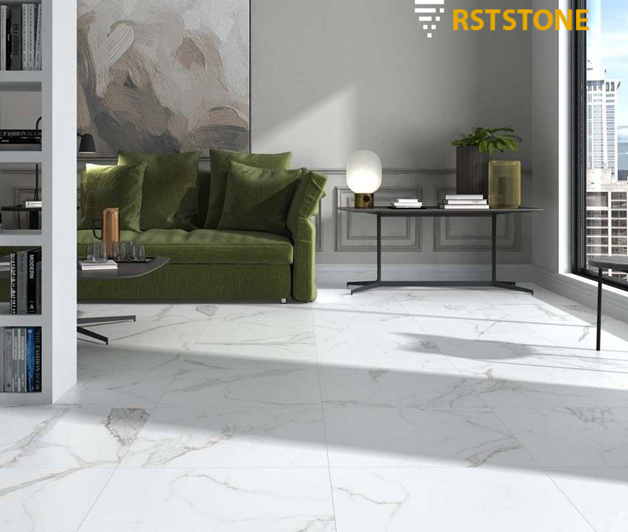 White marble tile